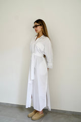 LUMA - Oversized Shirt dress - White