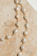 Natural pearl sautoir
