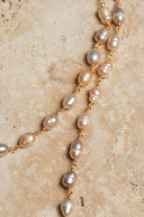 Natural pearl sautoir