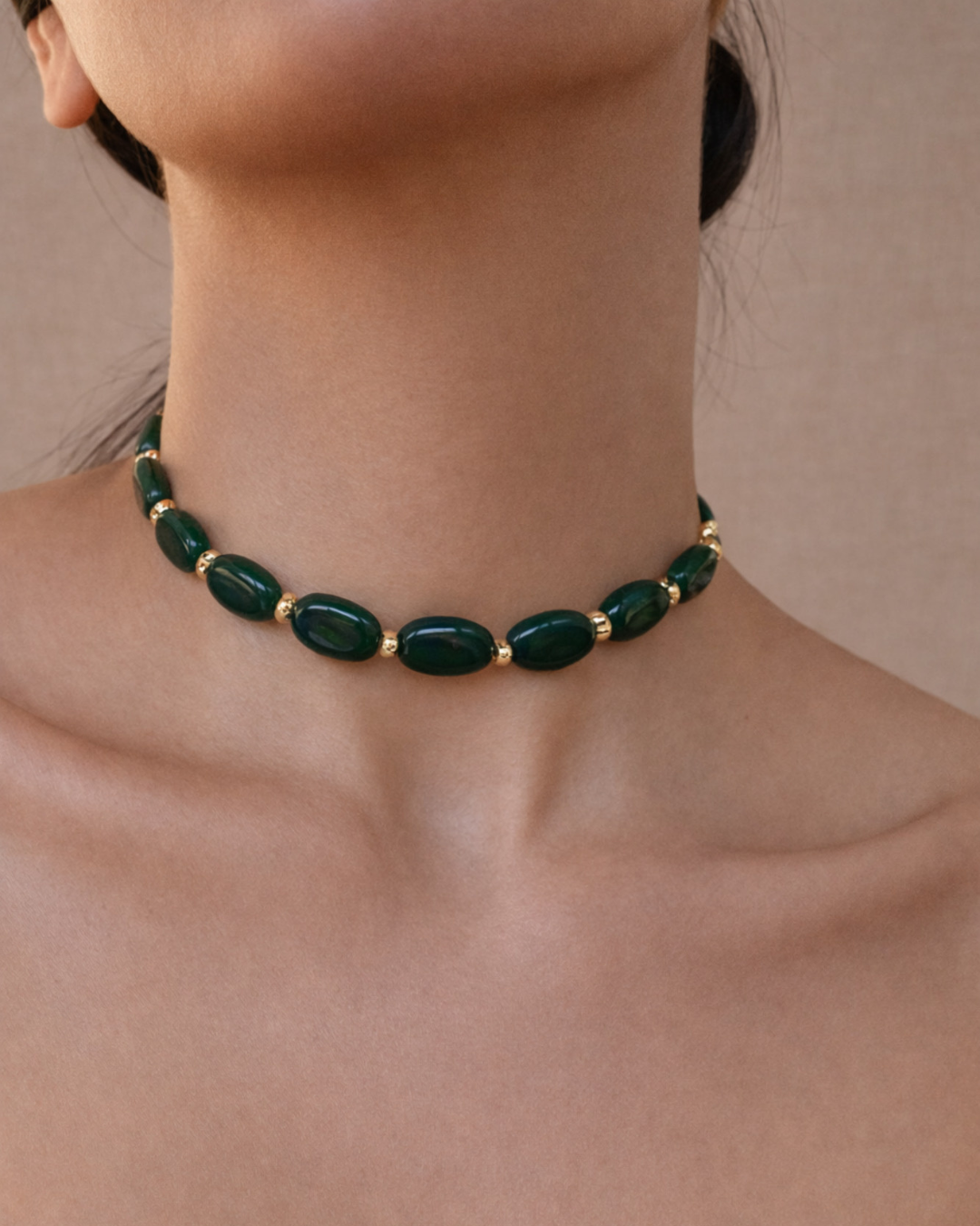 Choker Agate Verte