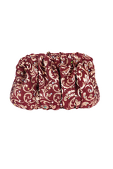 Pochette en brocart bordeaux