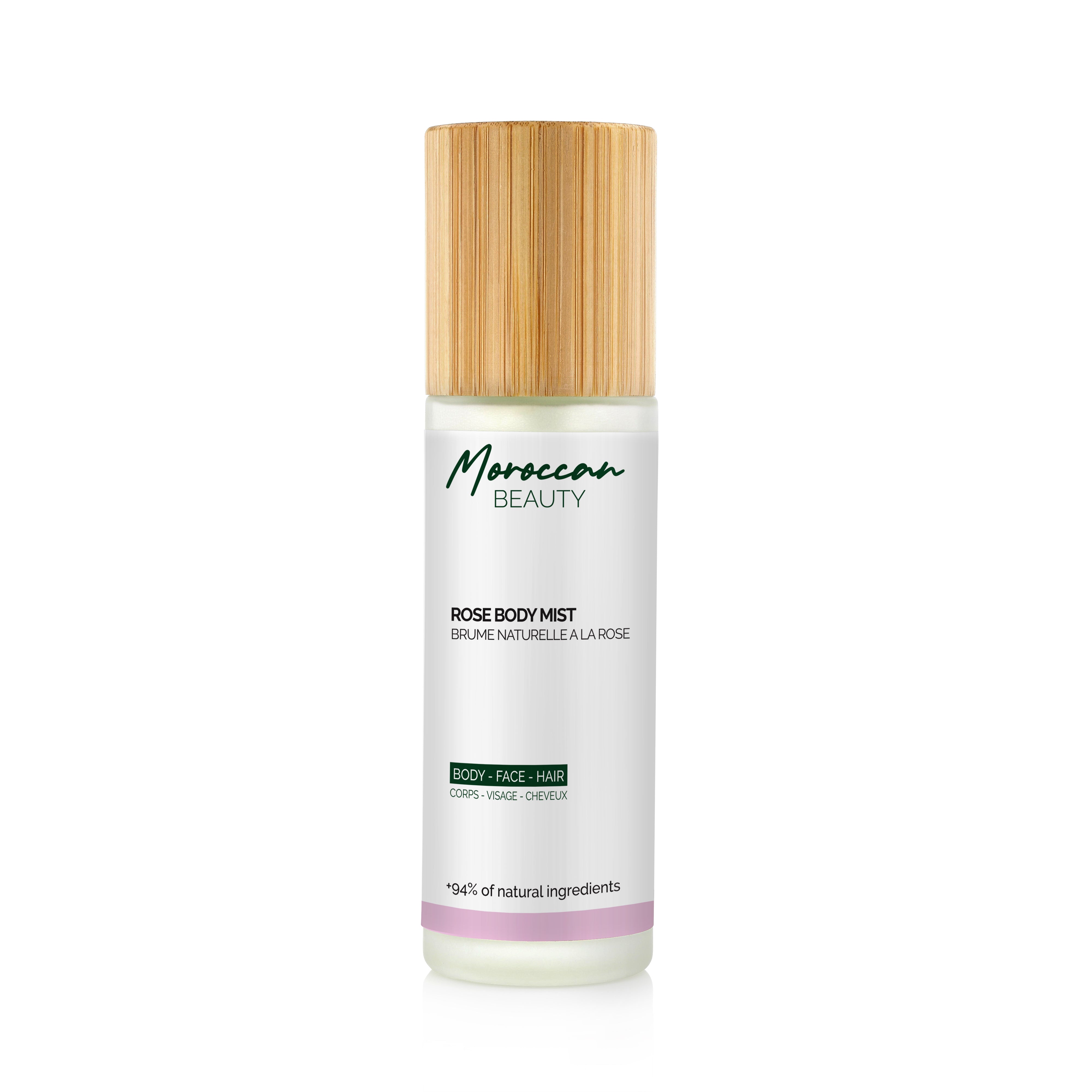 Brume naturelle à la rose - +94% naturel