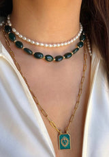 Choker Agate Verte