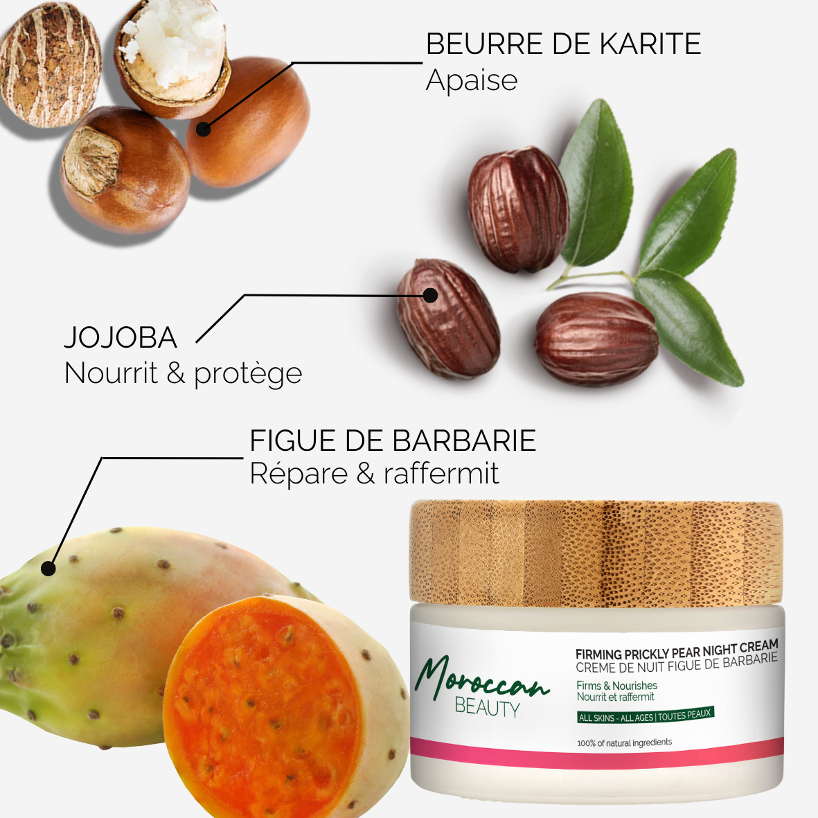 Crème de nuit à la figue de Barbarie - 100% naturel