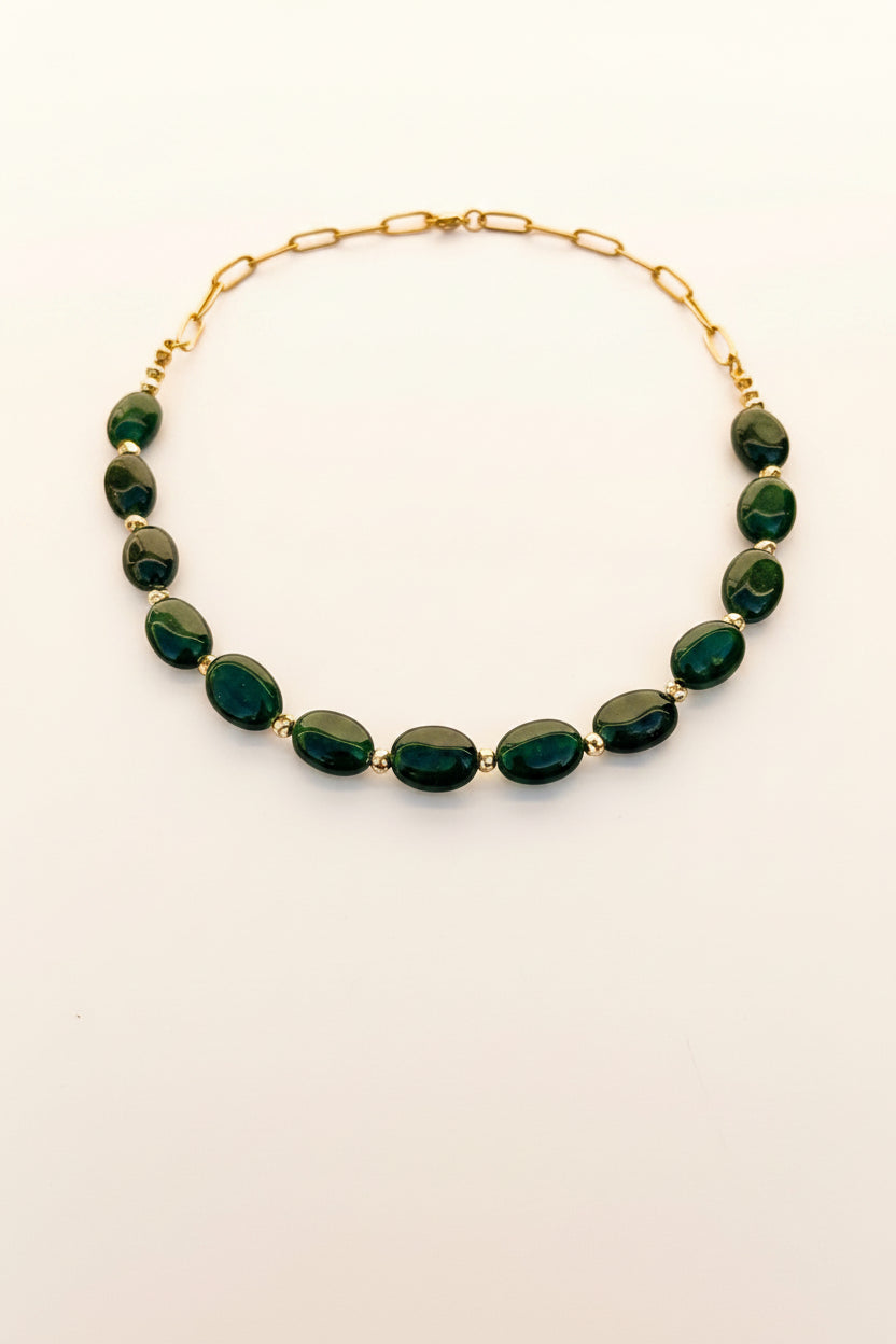 Choker Agate Verte