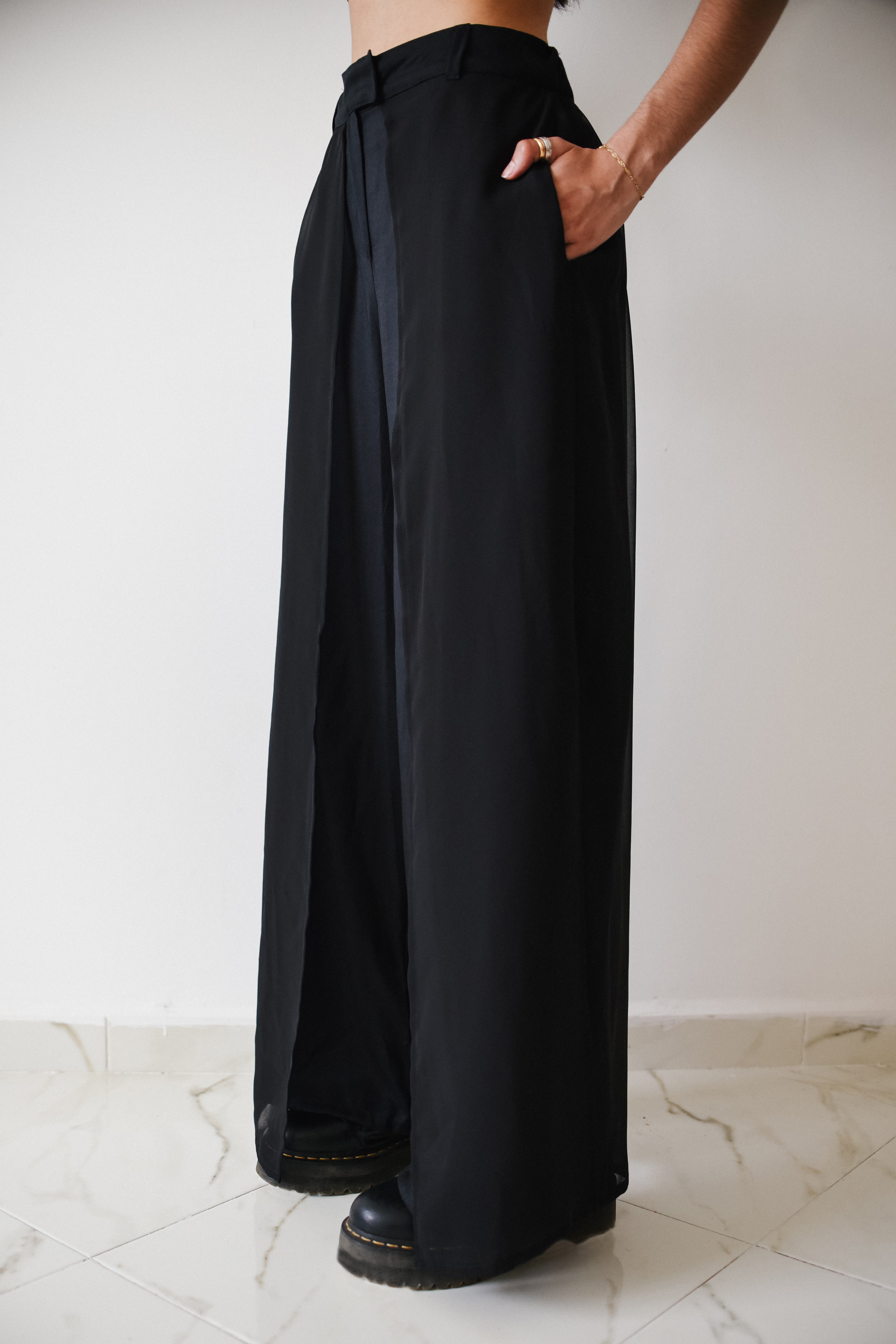 Black Gabardine Pants