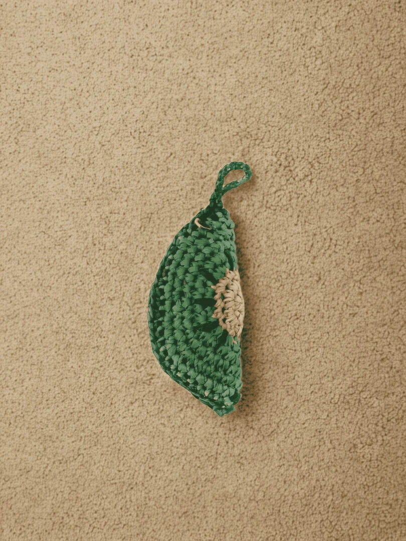 Kiwi Raffia Bag Charm
