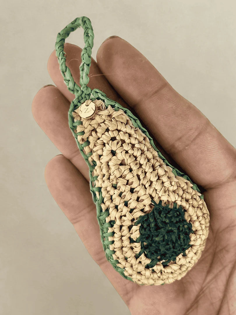 Avocado Raffia Bag Charm