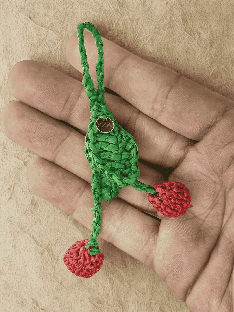 Cherries Raffia Bag Charm