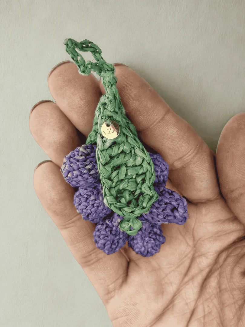 Grapes Raffia Bag Charm
