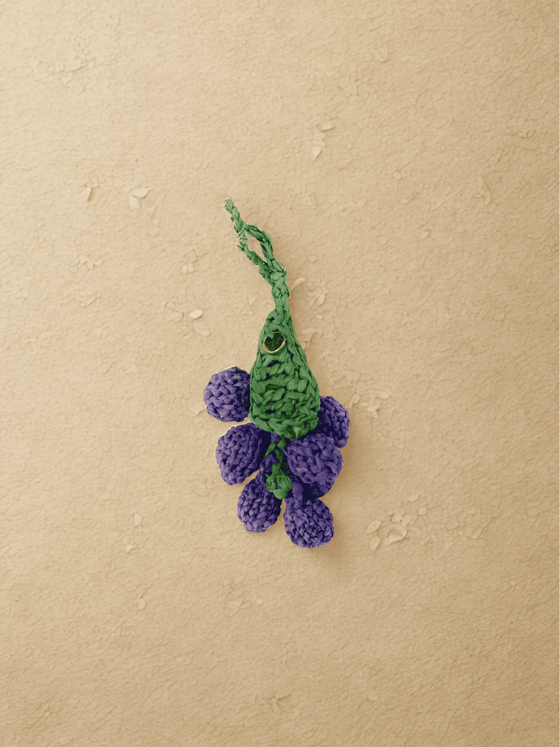 Grapes Raffia Bag Charm