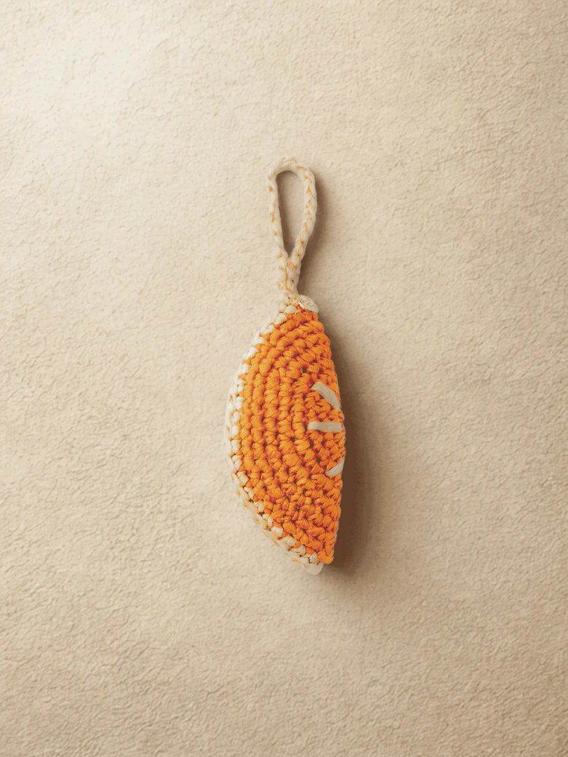 Orange Slice Raffia Bag Charm