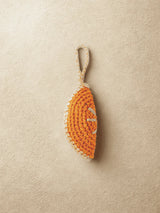 Orange Slice Raffia Bag Charm
