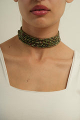 Choker en perles "Vert"