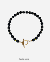 Collier Agate Noire