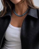 Collier en Agate Bleue