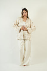 Veste brocard beige
