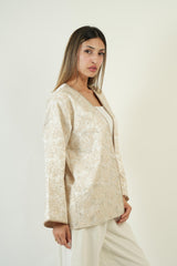 Veste brocard beige