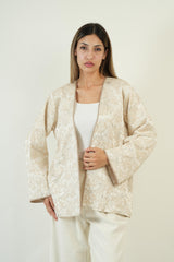 Veste brocard beige