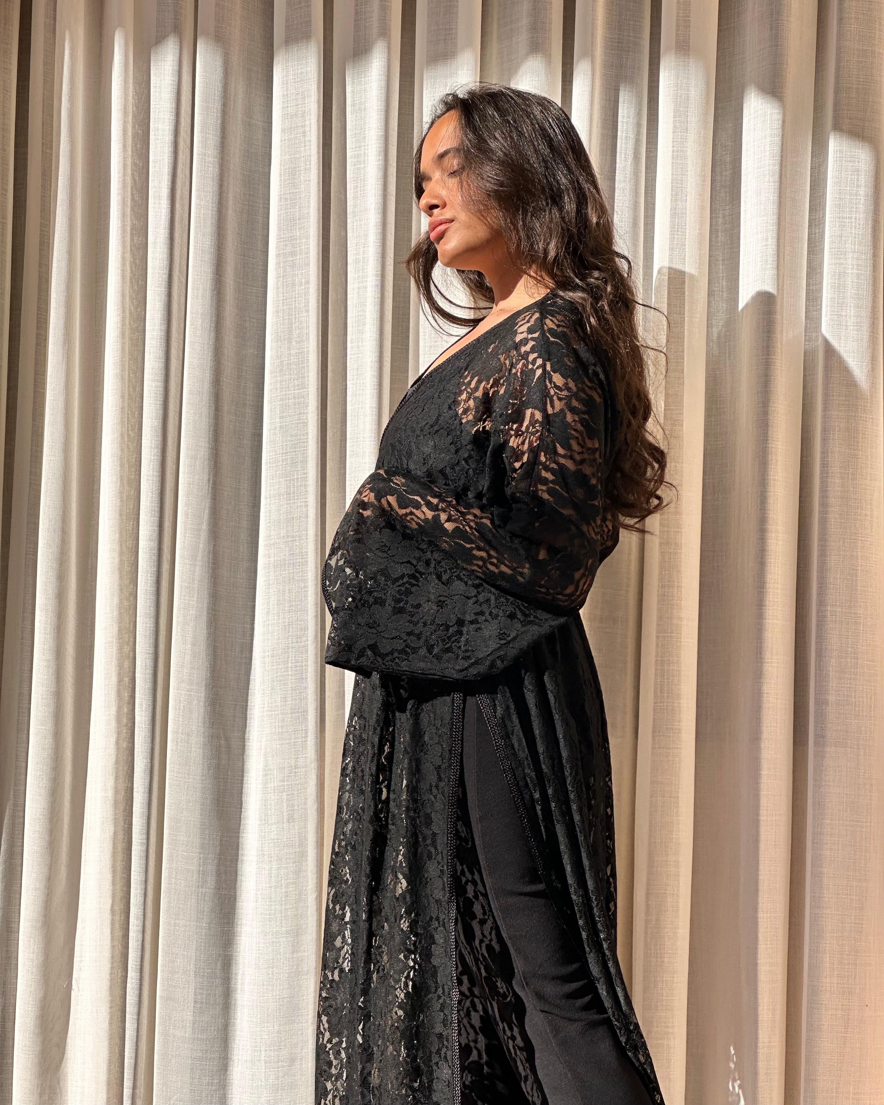 Kimono Chbika  Noir avec Mejdoul