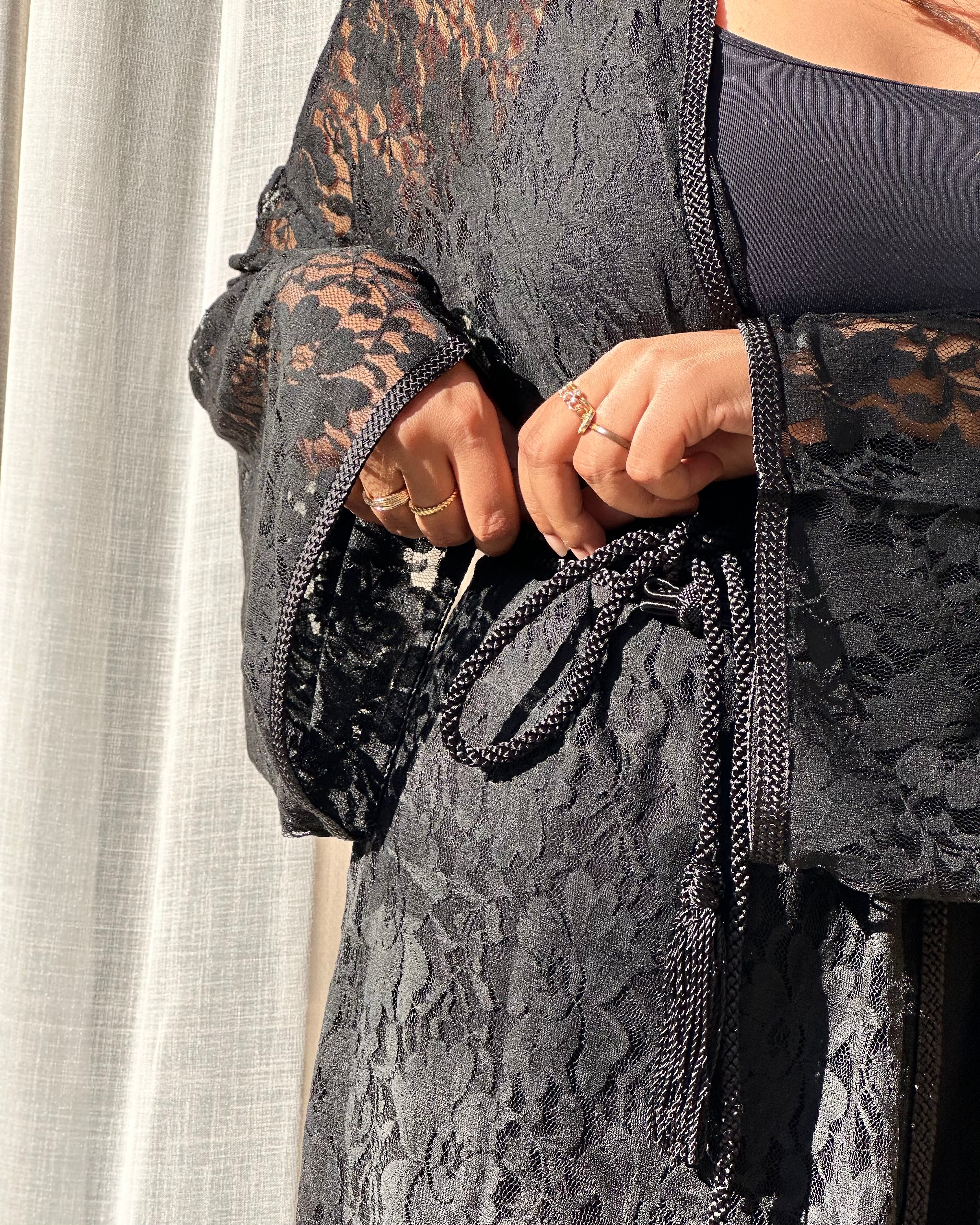Kimono Chbika  Noir avec Mejdoul