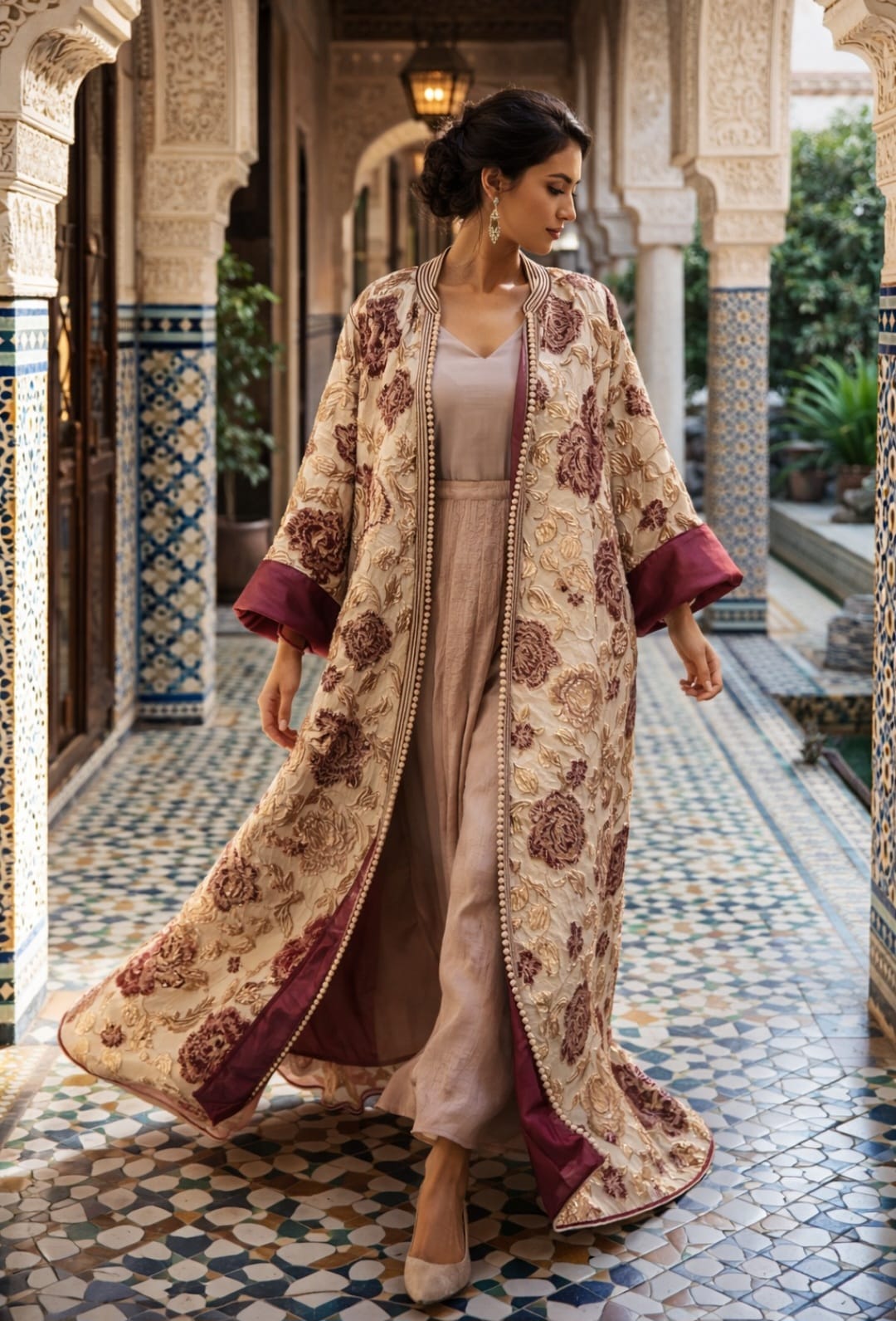 Beige brocade jacket