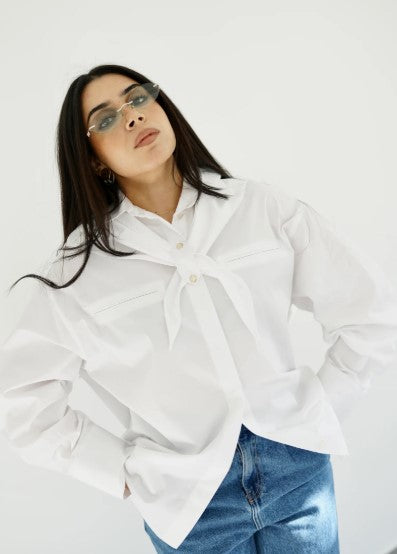 New DARIA – Chemise avec foulard amovible à nouer