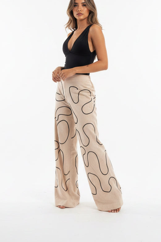 Pantalon Selk Motifs double face