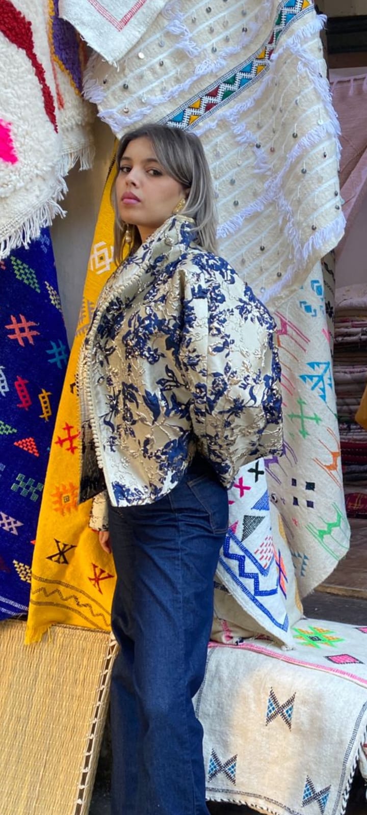 Beige brocade jacket