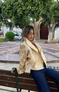 Beige brocade jacket