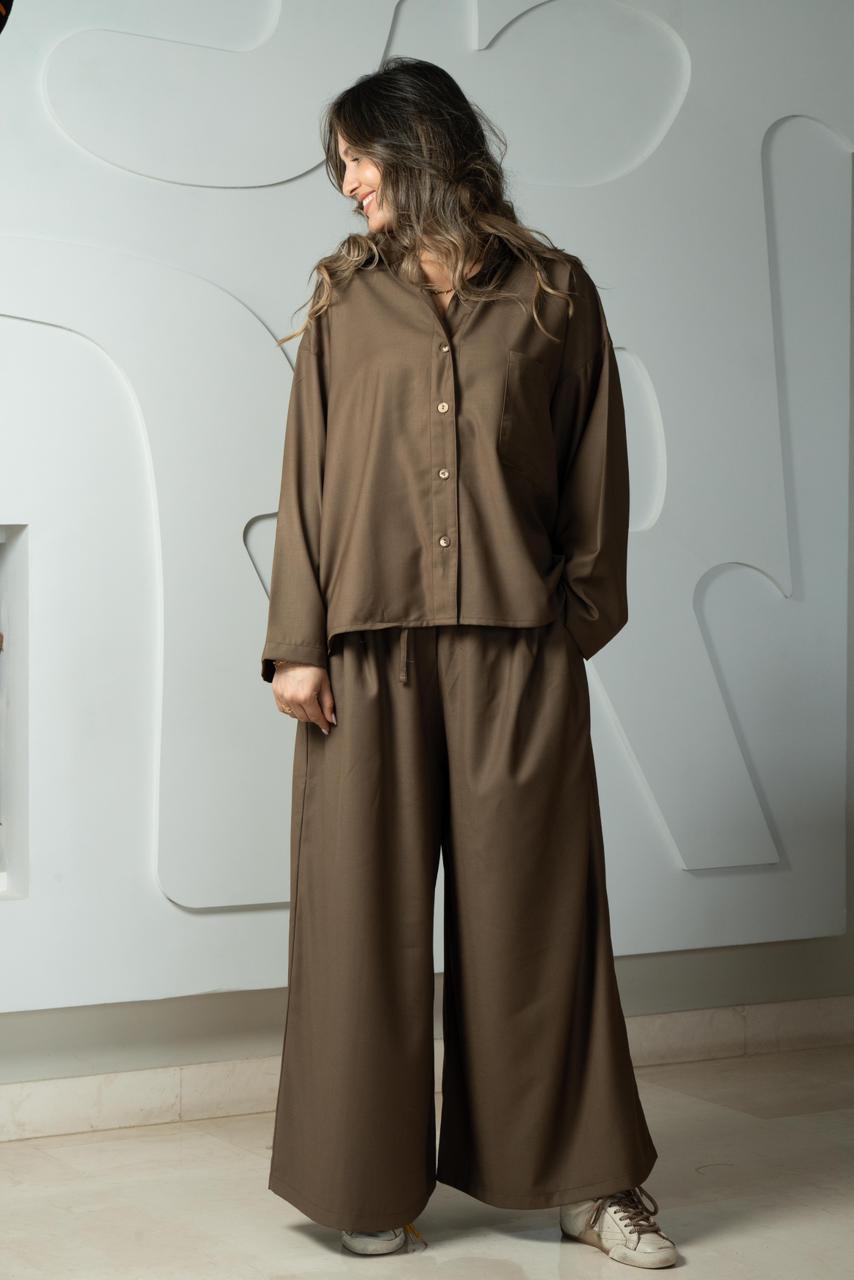 Ensemble baggy marron glacé