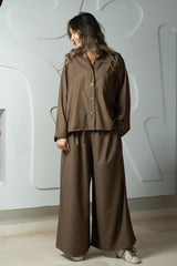 Ensemble baggy marron glacé