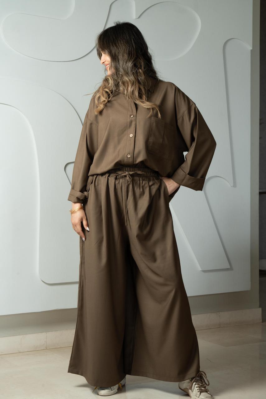 Ensemble baggy marron glacé