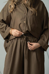 Ensemble baggy marron glacé