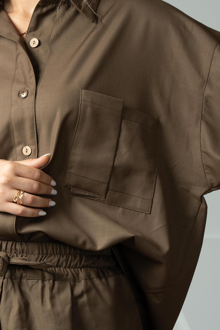Ensemble baggy marron glacé