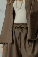 Ensemble baggy marron glacé