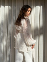 Beige brocade jacket