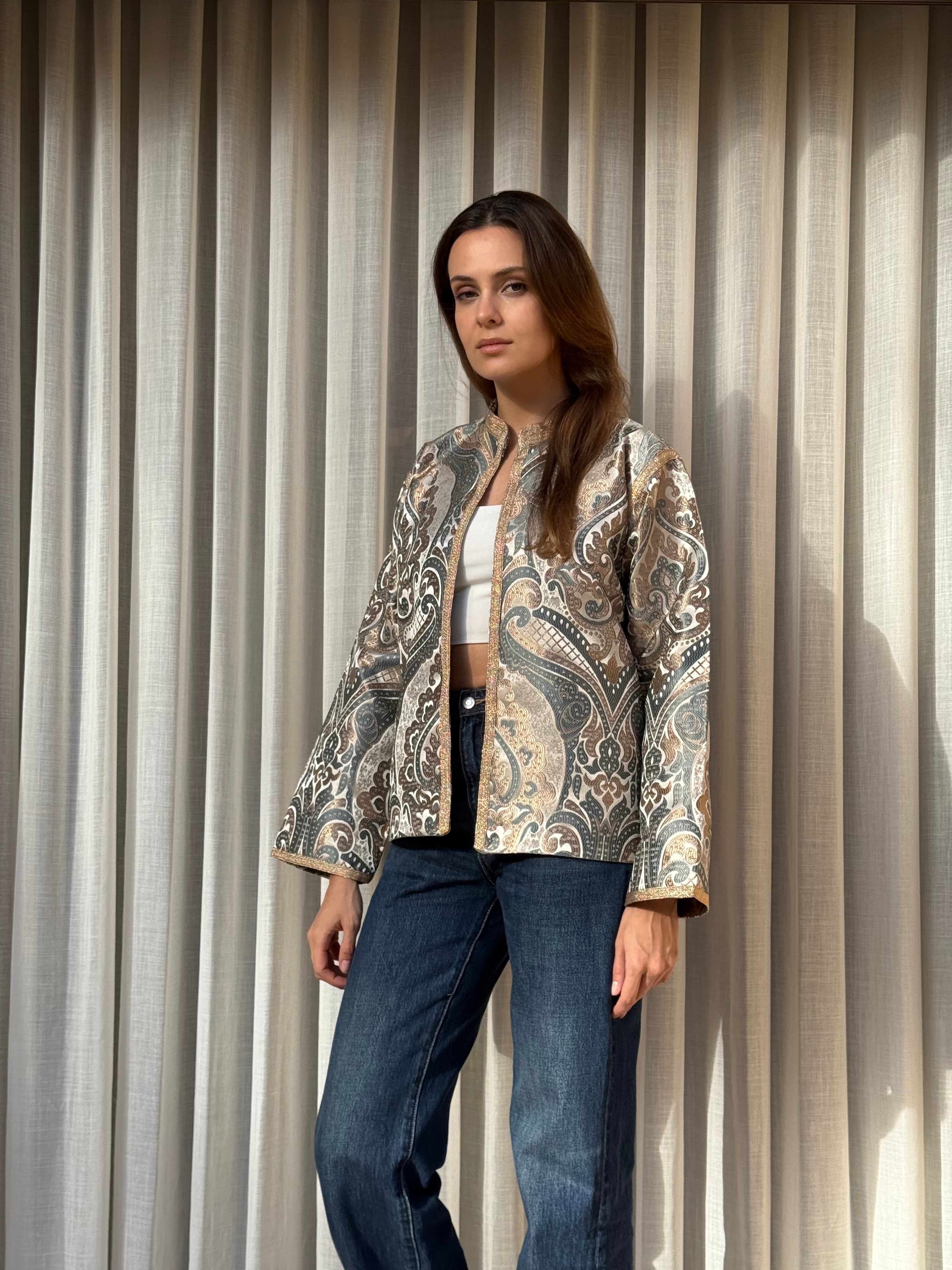 Beige brocade jacket