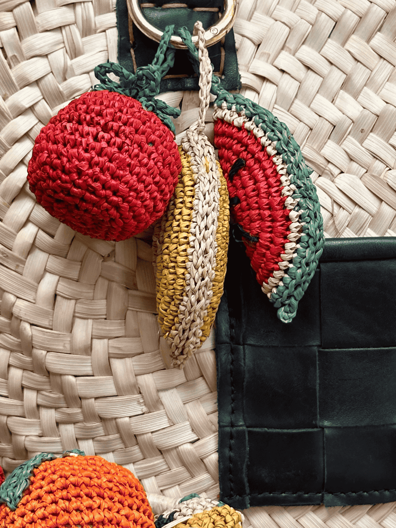 Watermelon Raffia Bag Charm